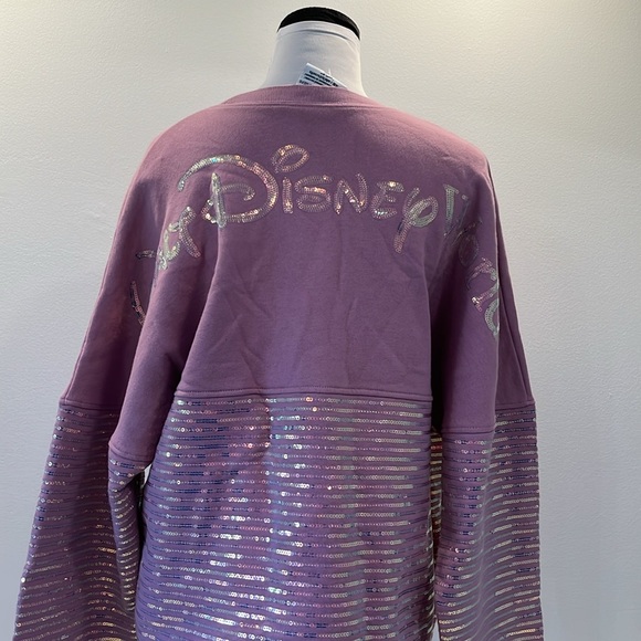 Walt Disney World 50th spirit jersey lilac sequin sweatshirt limited and rare - Picture 5 of 12